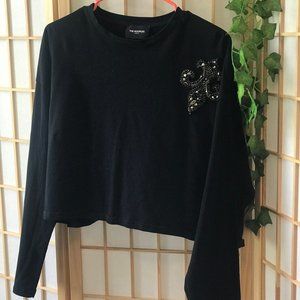The Kooples Long Sleeve Black Tee